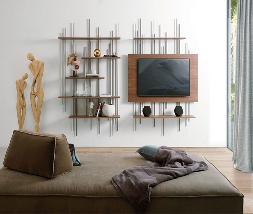 Pacini E Cappellini Tube Mounted Modular Tv Unit